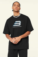 Relaxed Fit Graphic Short Sleeve Tee - Metallic Black