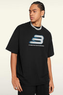 Relaxed Fit Graphic Short Sleeve Tee - Metallic Black