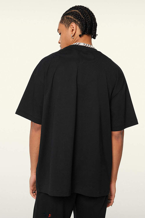 Relaxed Fit Graphic Short Sleeve Tee - Metallic Black