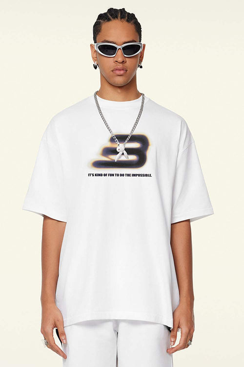 Relaxed Fit Graphic Short Sleeve Tee - Teeth White
