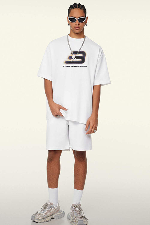 Relaxed Fit Graphic Short Sleeve Tee - Teeth White