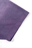 Moisture-Wicking Gradient-Wash Graphic Cotton T-Shirt in Grape Purple - cuff detail