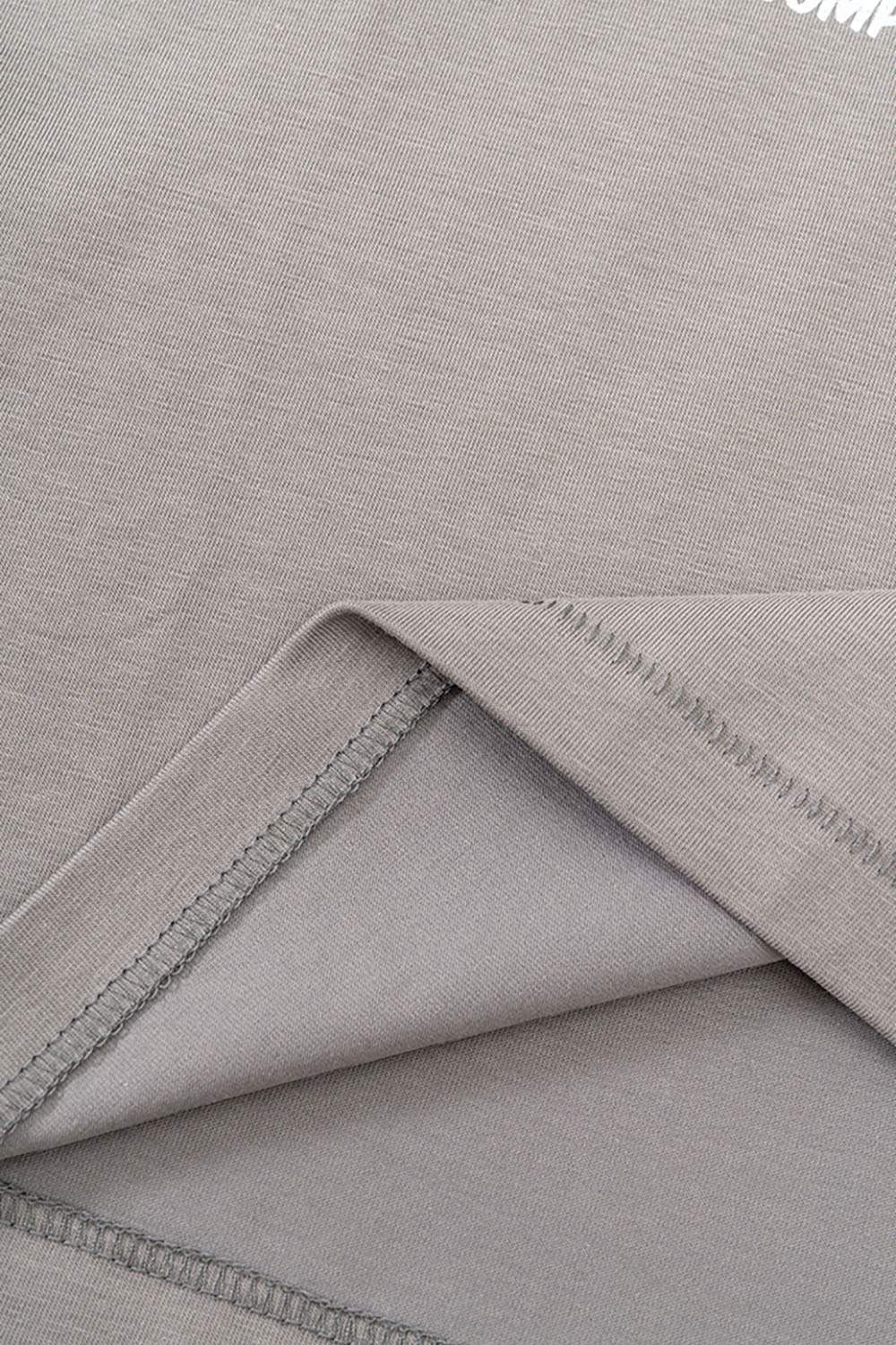 Cool-Touch Playing-Card Graphic Tee in Gray - product detail close-up