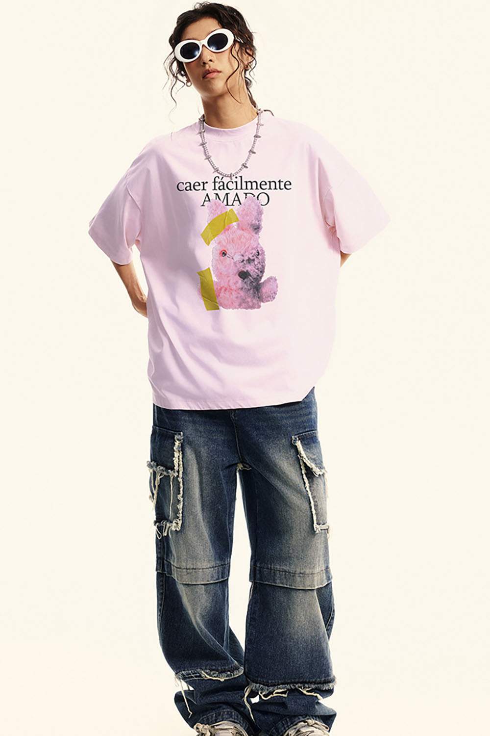 Washed Gradient Quick-Dry Tee - Pink
