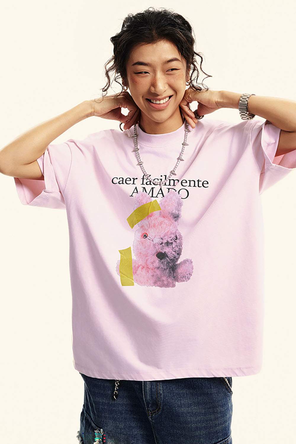 Washed Gradient Quick-Dry Tee - Pink
