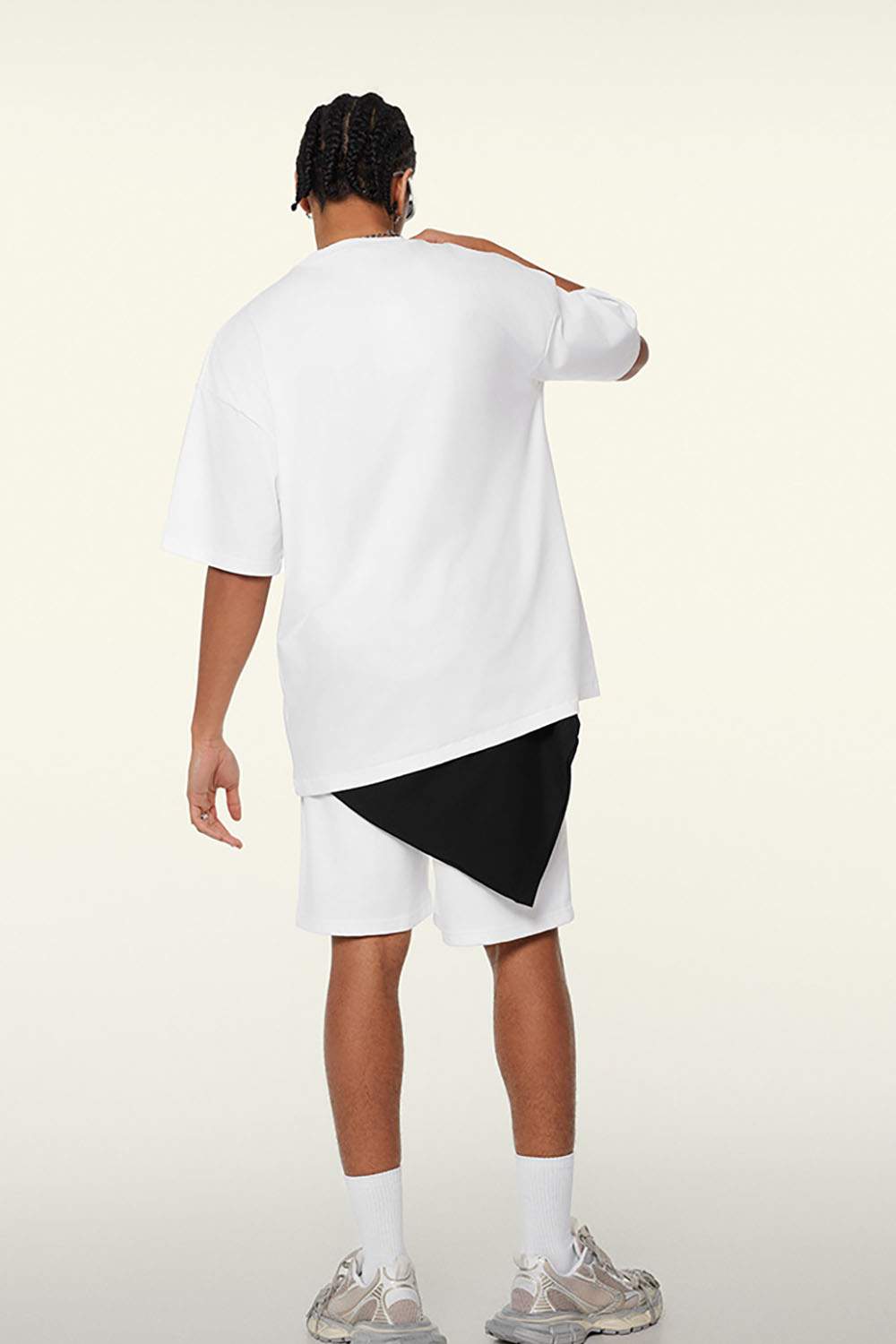 Hip-Hop Gradient Letter Short Sleeve T-Shirt