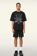 Washed Active Performance Graphic Tee - Metallic Black