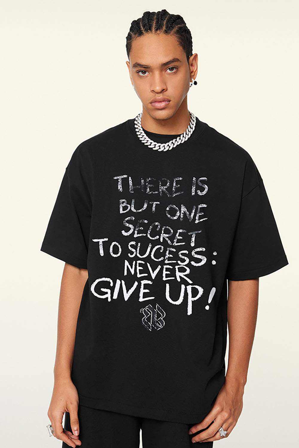 Washed Active Performance Graphic Tee - Metallic Black