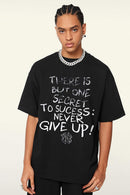 Washed Active Performance Graphic Tee - Metallic Black