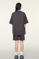Washed Active Performance Graphic Tee - Raspberry Purple