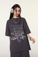 Washed Active Performance Graphic Tee - Raspberry Purple