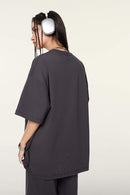 Washed Active Performance Graphic Tee - Raspberry Purple