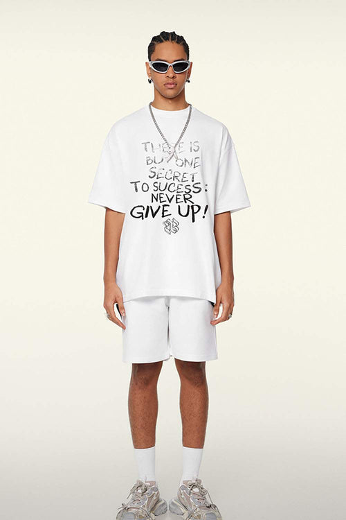 Washed Active Performance Graphic Tee - Teeth White