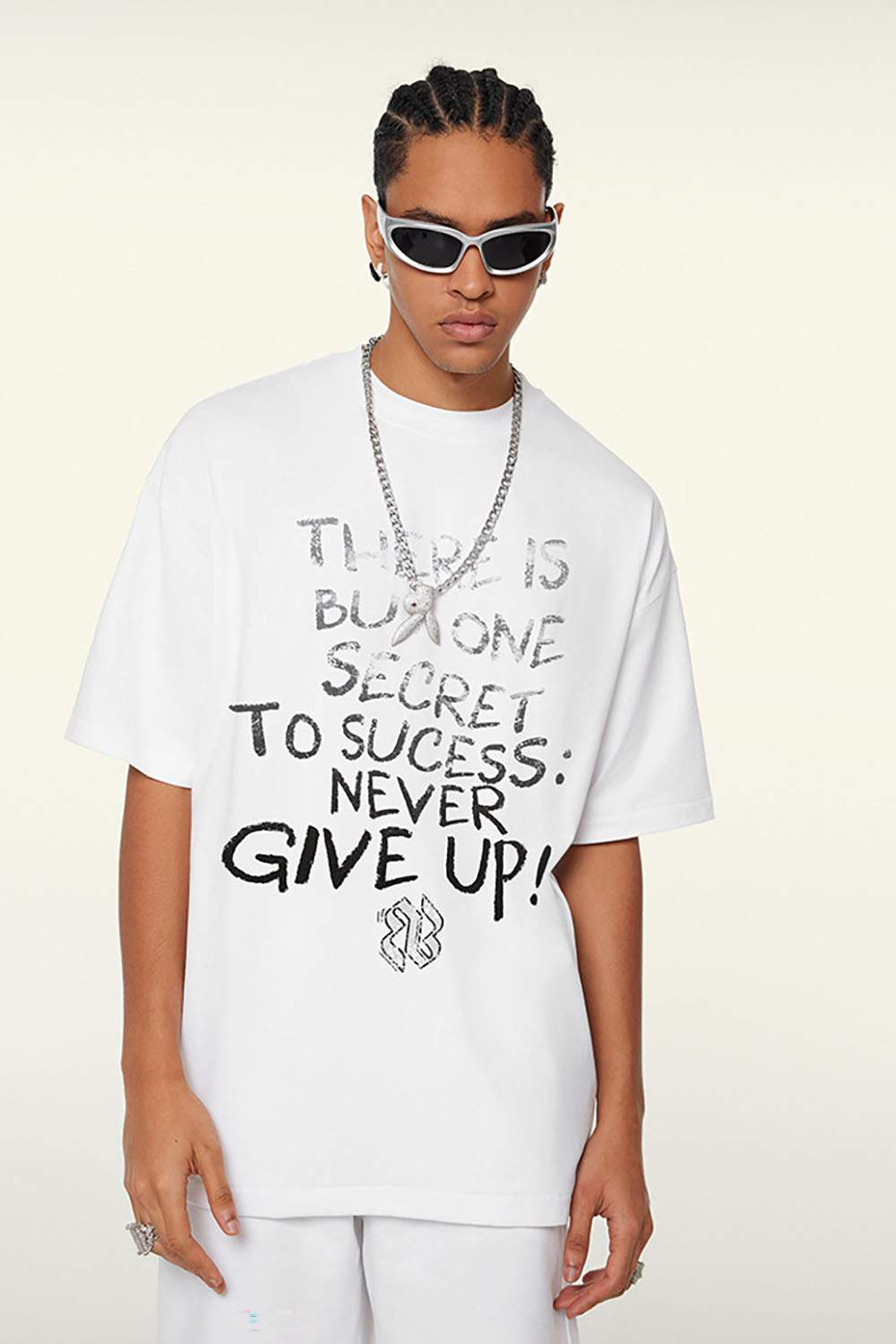 Washed Active Performance Graphic Tee - Teeth White