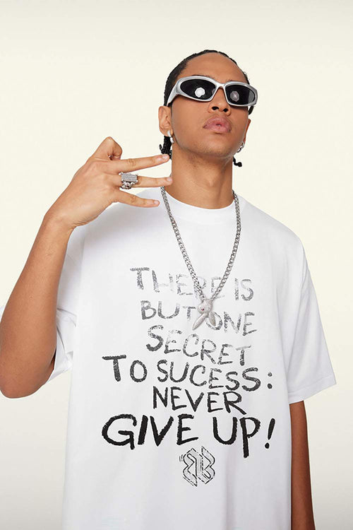 Washed Active Performance Graphic Tee - Teeth White