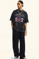 Vintage Wash Graphic Relaxed Tee - Slate Black
