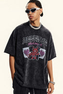 Vintage Wash Graphic Relaxed Tee - Slate Black