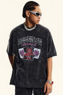 Vintage Wash Graphic Relaxed Tee - Slate Black