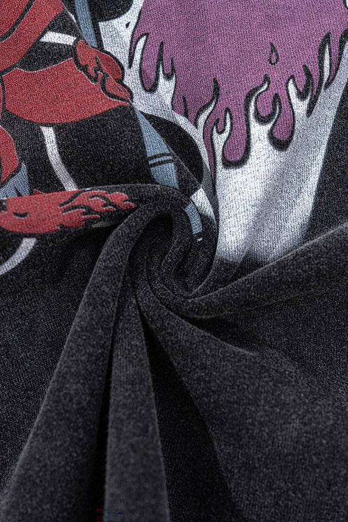 Vintage Wash Graphic Relaxed Tee - Slate Black