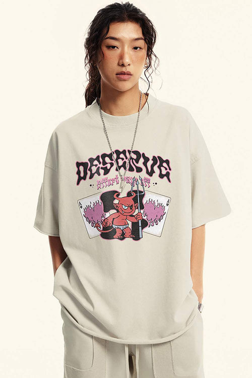 Vintage Wash Graphic Relaxed Tee - Slate Rice