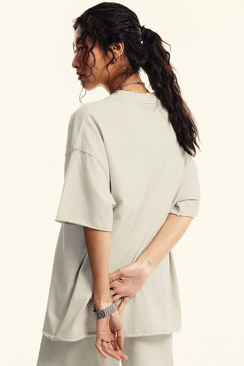 Vintage Wash Graphic Relaxed Tee - Slate Rice