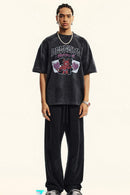 Vintage Wash Graphic Relaxed Tee - Slate Black