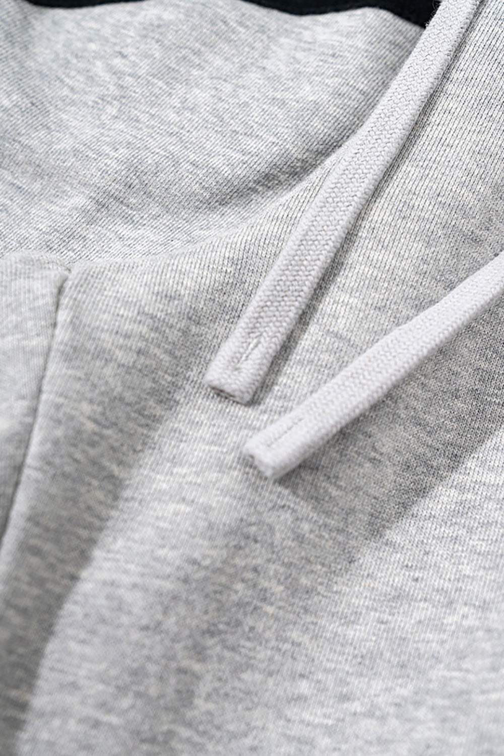Washed Side-Stripe Zip-Hem Wide-Leg Sweatpants in Flower Gray - drawstring detail