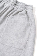 Washed Side-Stripe Zip-Hem Wide-Leg Sweatpants in Flower Gray - back pocket detail