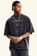 Heavyweight Washed Vintage Tee - Dark Gray