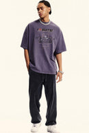 Heavyweight Washed Vintage Tee - Grape Purple