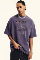 Heavyweight Washed Vintage Tee - Grape Purple