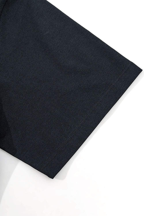 Cool-Touch Persistence Graphic Sorona-Blend T-Shirt in Metallic Black - cuff detail