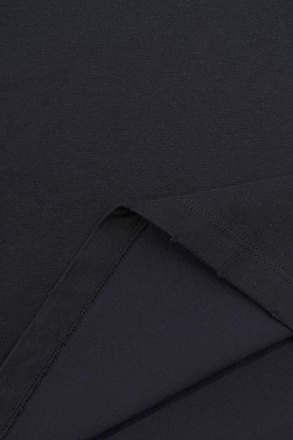 Cool-Touch Persistence Graphic Sorona-Blend T-Shirt in Metallic Black - hem detail