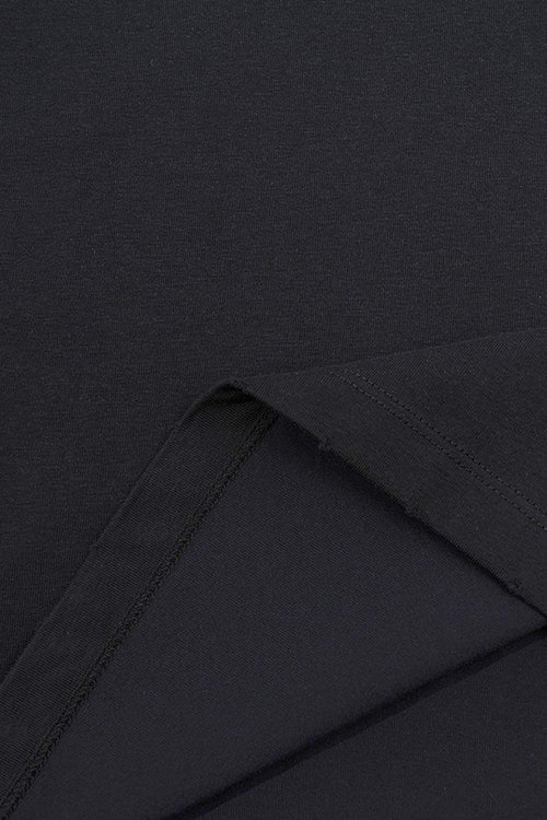 Cool-Touch Persistence Graphic Sorona-Blend T-Shirt in Metallic Black - hem detail