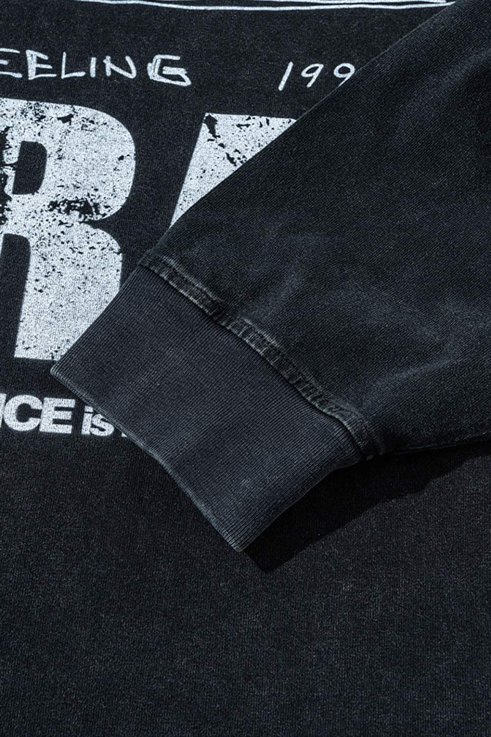 Washed Graphic Long-Sleeve Tee - Fried Snowflakes