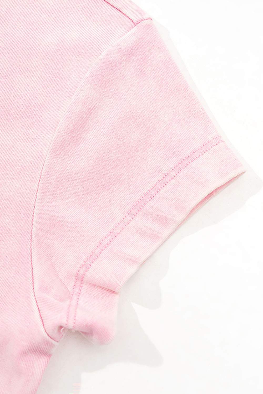 Vintage Pink Cropped Sports T-Shirt