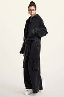 Cropped Fleece Zip Hoodie - Fried Snowflakes