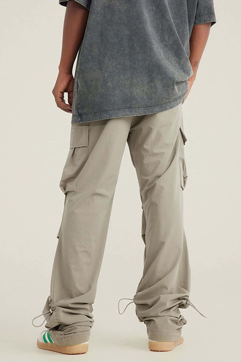 Quick-Dry Utility Straight-Leg Parachute Pants