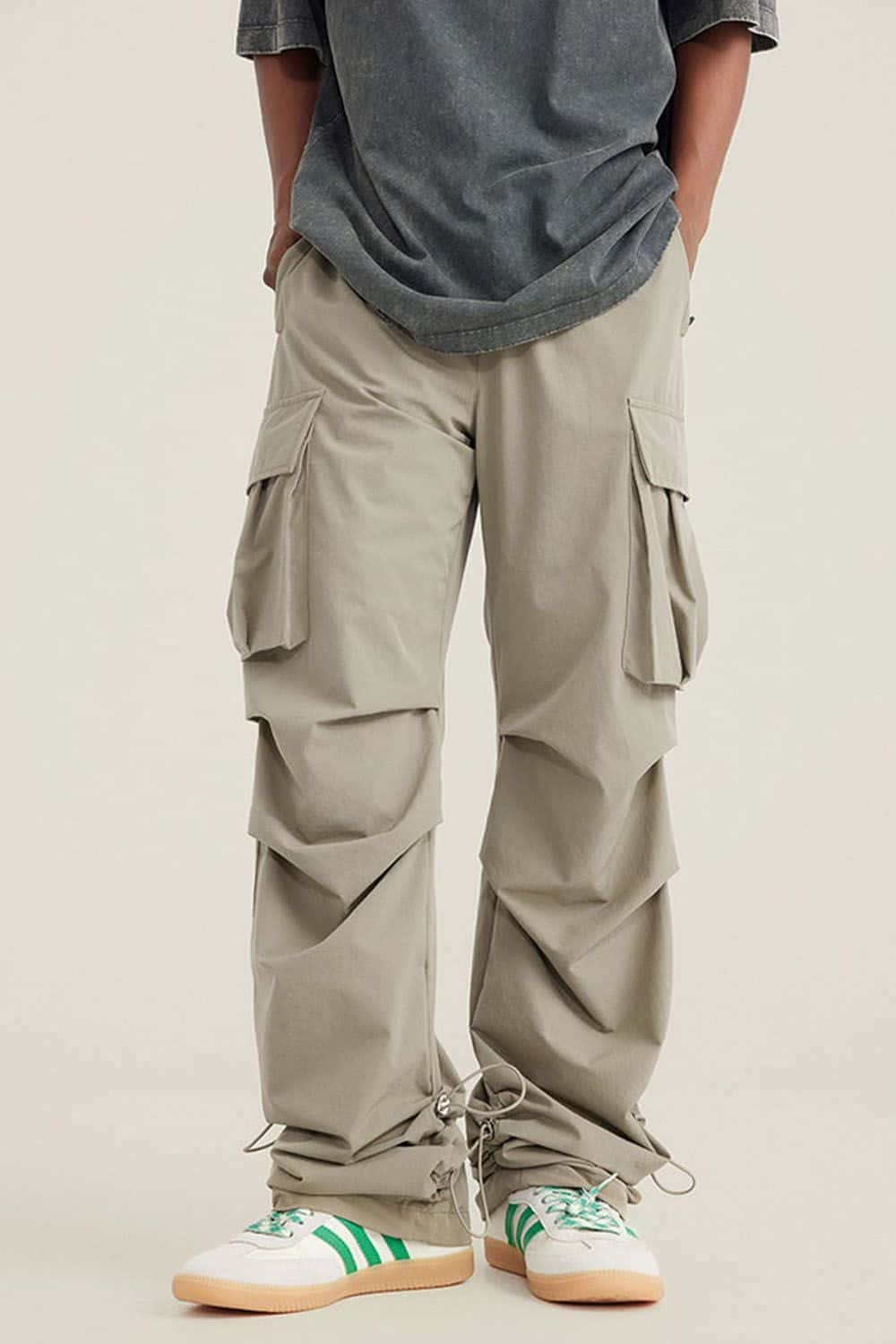 Quick-Dry Utility Straight-Leg Parachute Pants