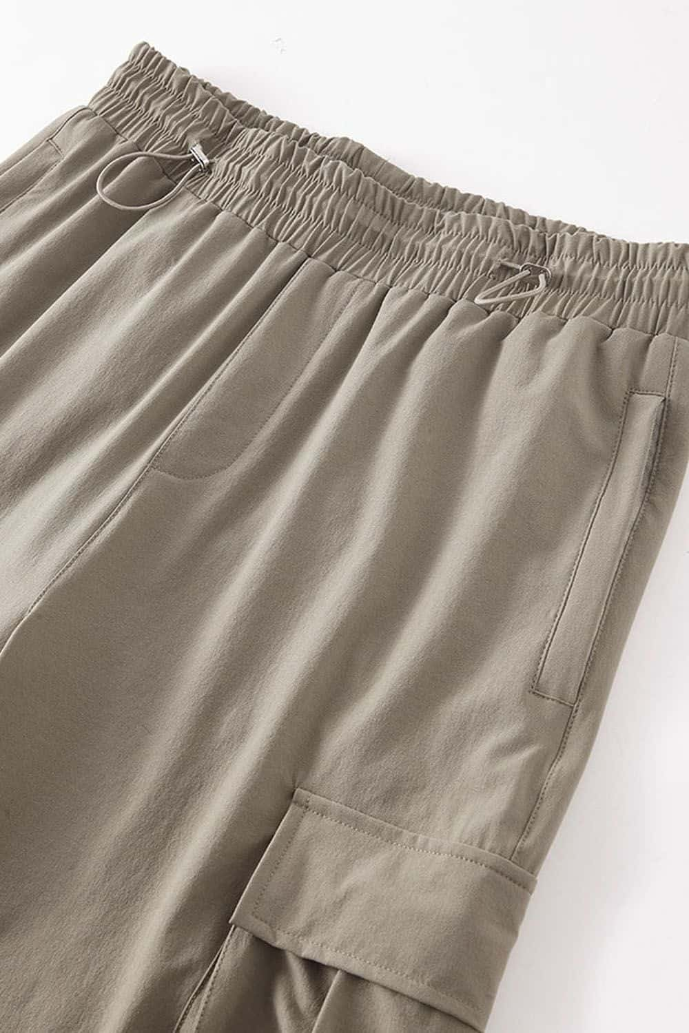 Quick-Dry Utility Straight-Leg Parachute Pants