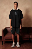 Breathable Graphic Tee - Metallic Black