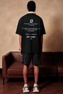 Breathable Graphic Tee - Metallic Black
