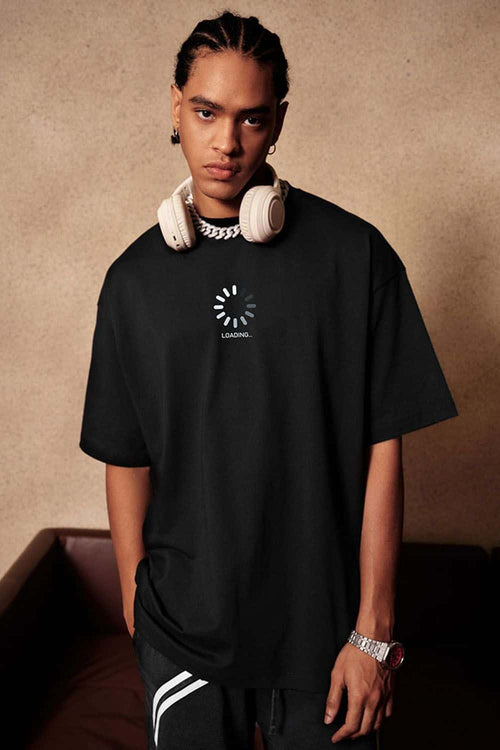 Breathable Graphic Tee - Metallic Black