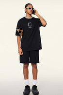 Breathable Graphic Tee - Metallic Black