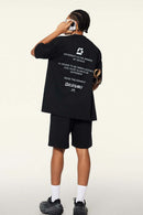 Breathable Graphic Tee - Metallic Black