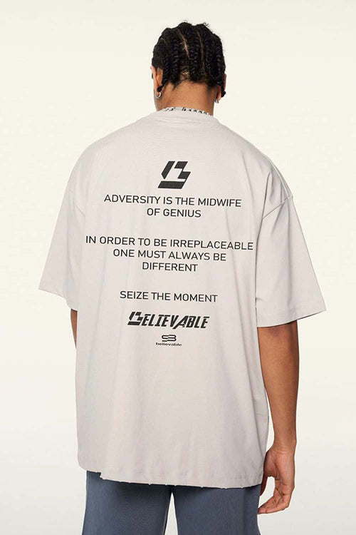 Breathable Graphic Tee - Sandy Apricot