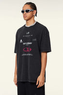 Breathable Double-Sided Graphic Cotton T-Shirt in Fried Snowflakes - front product view