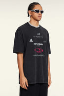 Breathable Double-Sided Graphic Cotton T-Shirt in Fried Snowflakes - front product view