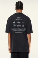 Breathable Double-Sided Graphic Cotton T-Shirt in Fried Snowflakes - product detail close-up