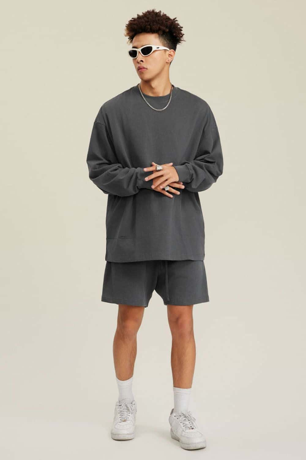 Pure Cotton Loose Long-Sleeve T-Shirt